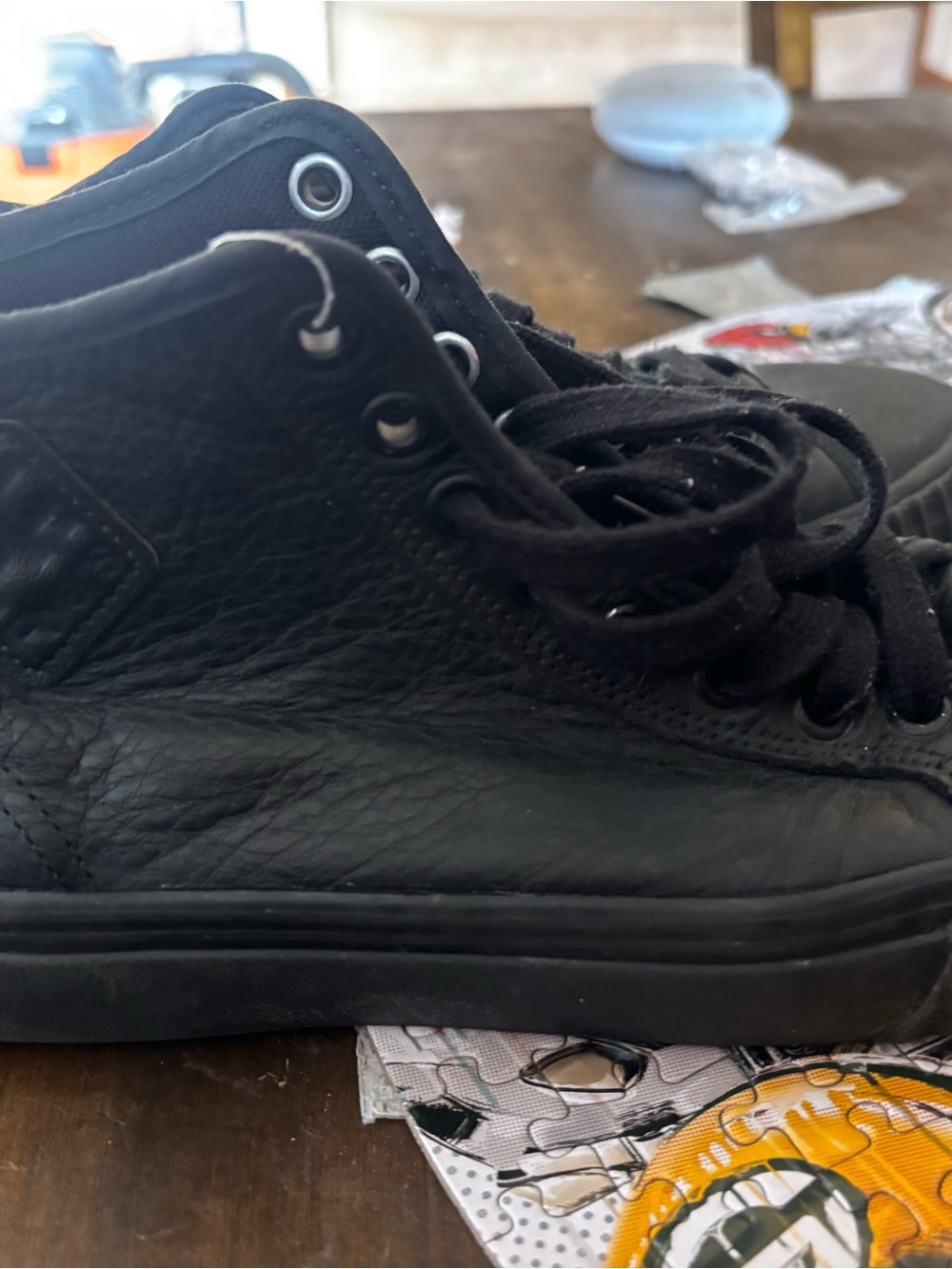 P.F. Flyers Black Kids High-Top Sneakers